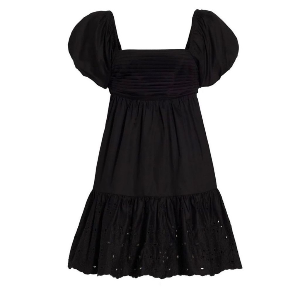 En Saison Black Puff Sleeve Dress